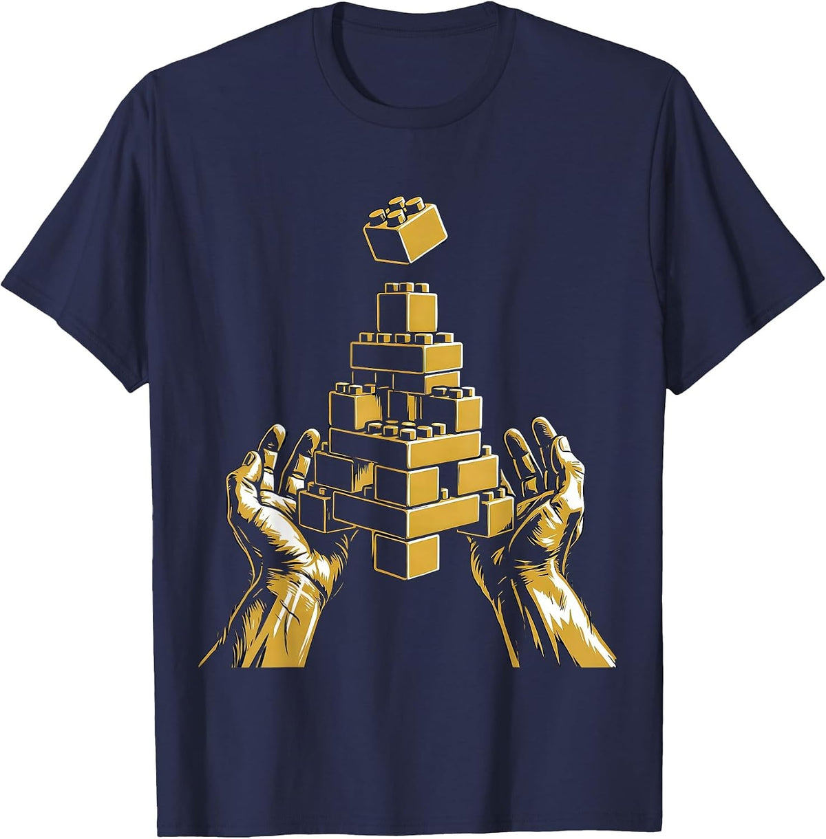 Paraprofessional Helping Hands Building Blocks T-Shirt - Navy Blue