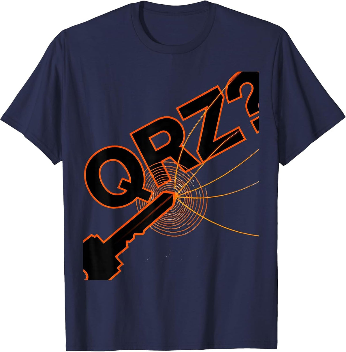 QRZ? Funny Ham Radio Operator Amateur Radio Enthusiast T-Shirt - Navy Blue