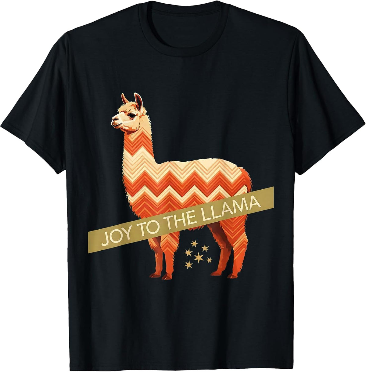Men's Joy To The Llama Funny Llama Christmas Animal Lover Gift T-Shirt - Black