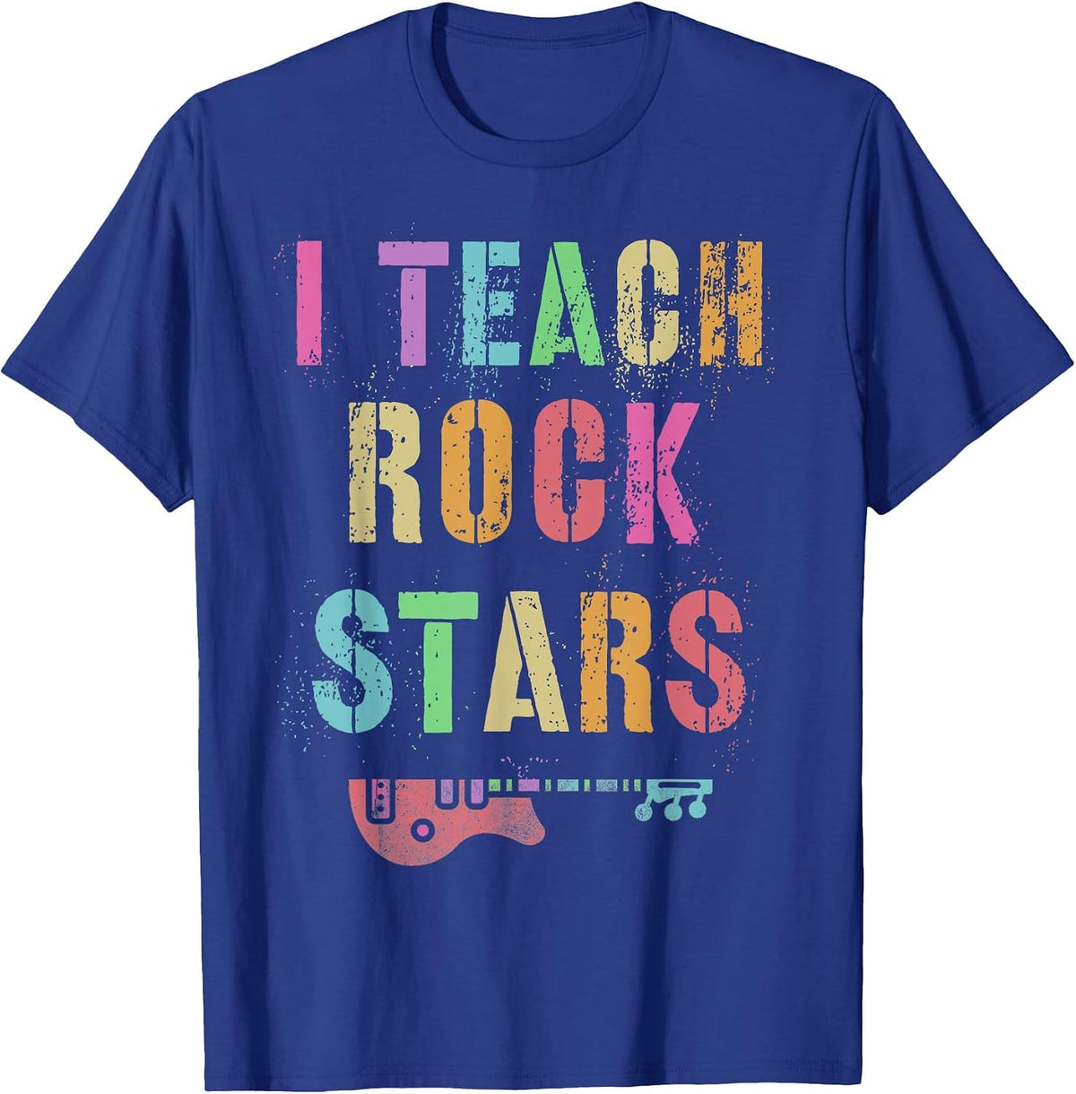 Teachers Back to School Tribe I Teach Rock Stars Educator T-Shirt - Royal Blue