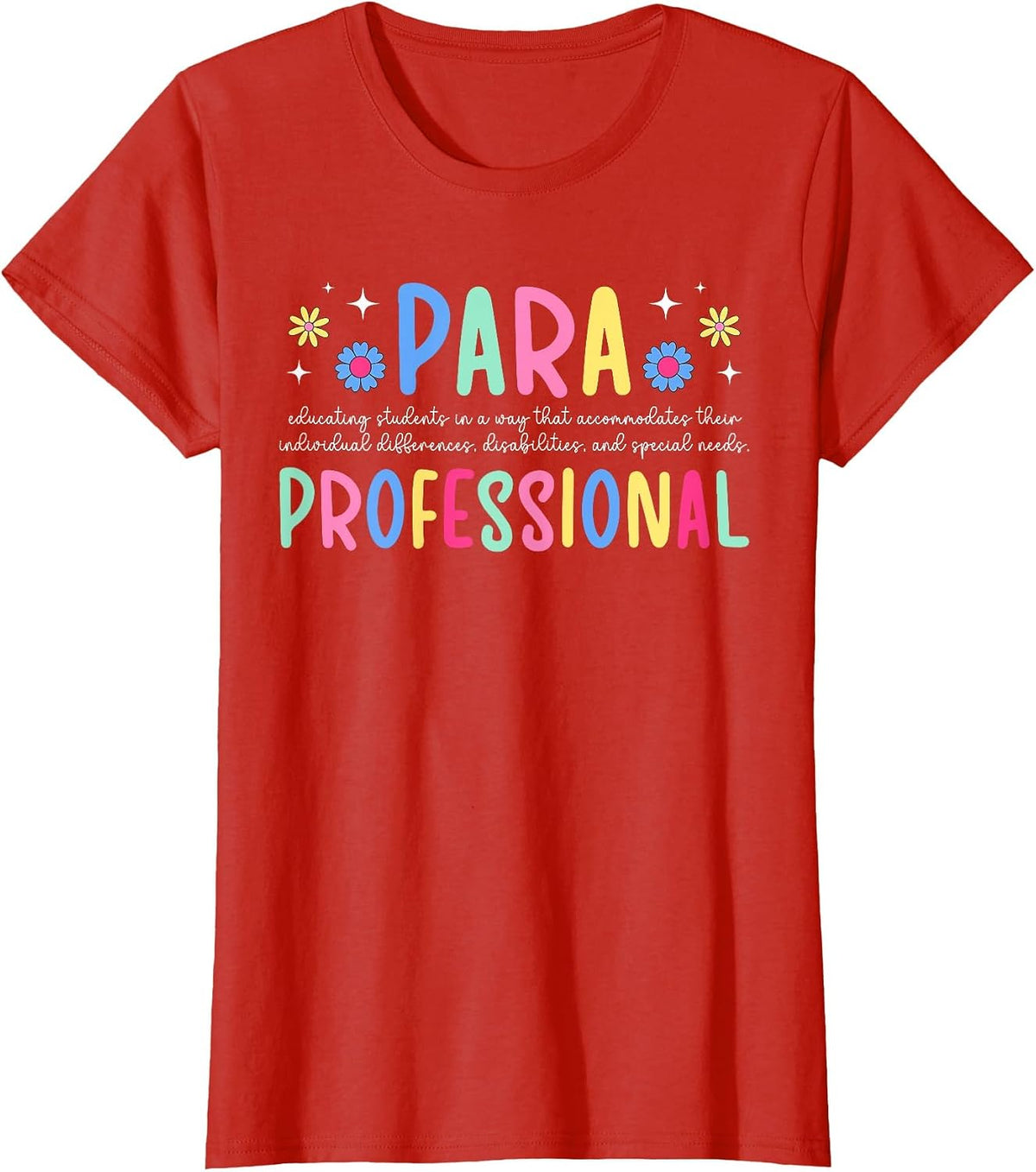 Paraprofessional Definition Parapro para T-Shirt - Red