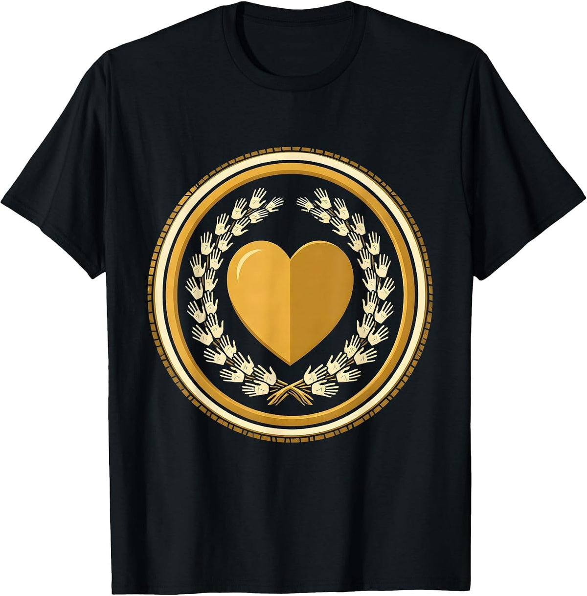 Men's Daycare Teacher Tiny Handprints Big Heart Design T-Shirt - Black