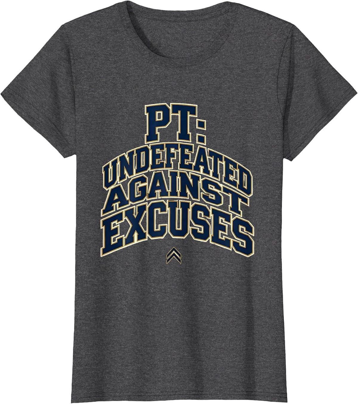 Women's PT Undefeated Against Excuses Sports Physical Therapy T-Shirt - Dark Heather Grey