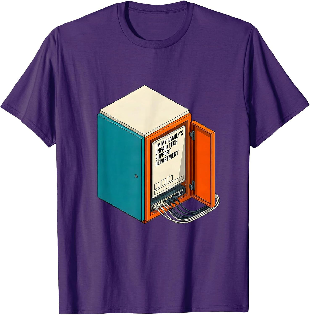 I'm My Family's Unpaid Tech Support Department Funny T-Shirt - Purple