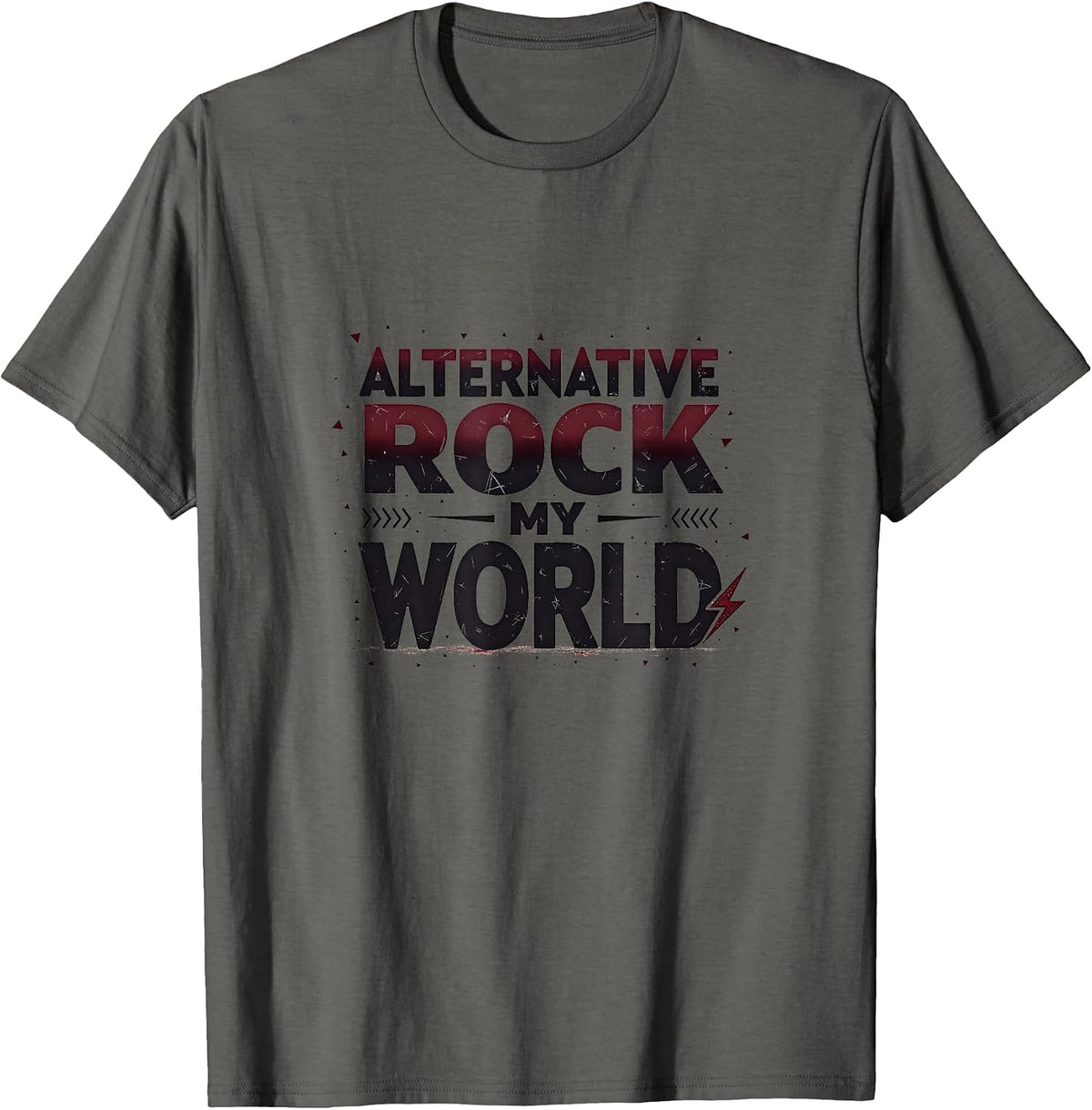 Alternative Rock My World 90s Music Design T-Shirt - Asphalt Grey