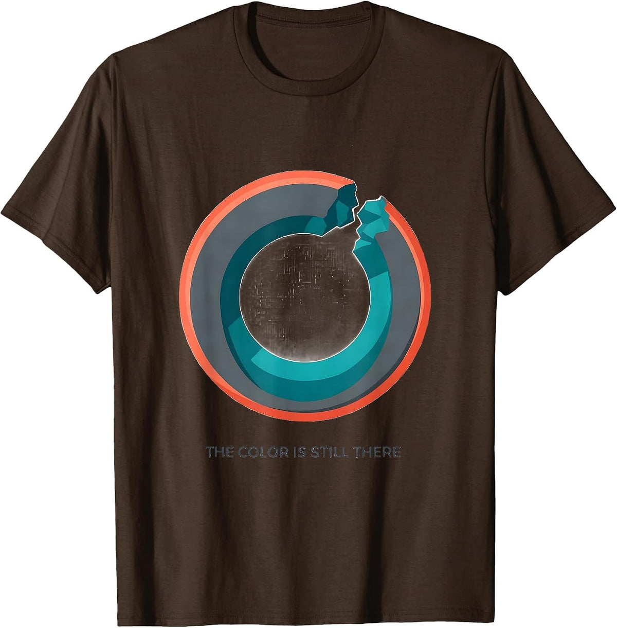 Men's The Color Is Still There Mental Health Awareness Support T-Shirt - Brown
