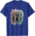 Got Death In My Hands Skeleton Graphic Design T-Shirt - Royal Blue