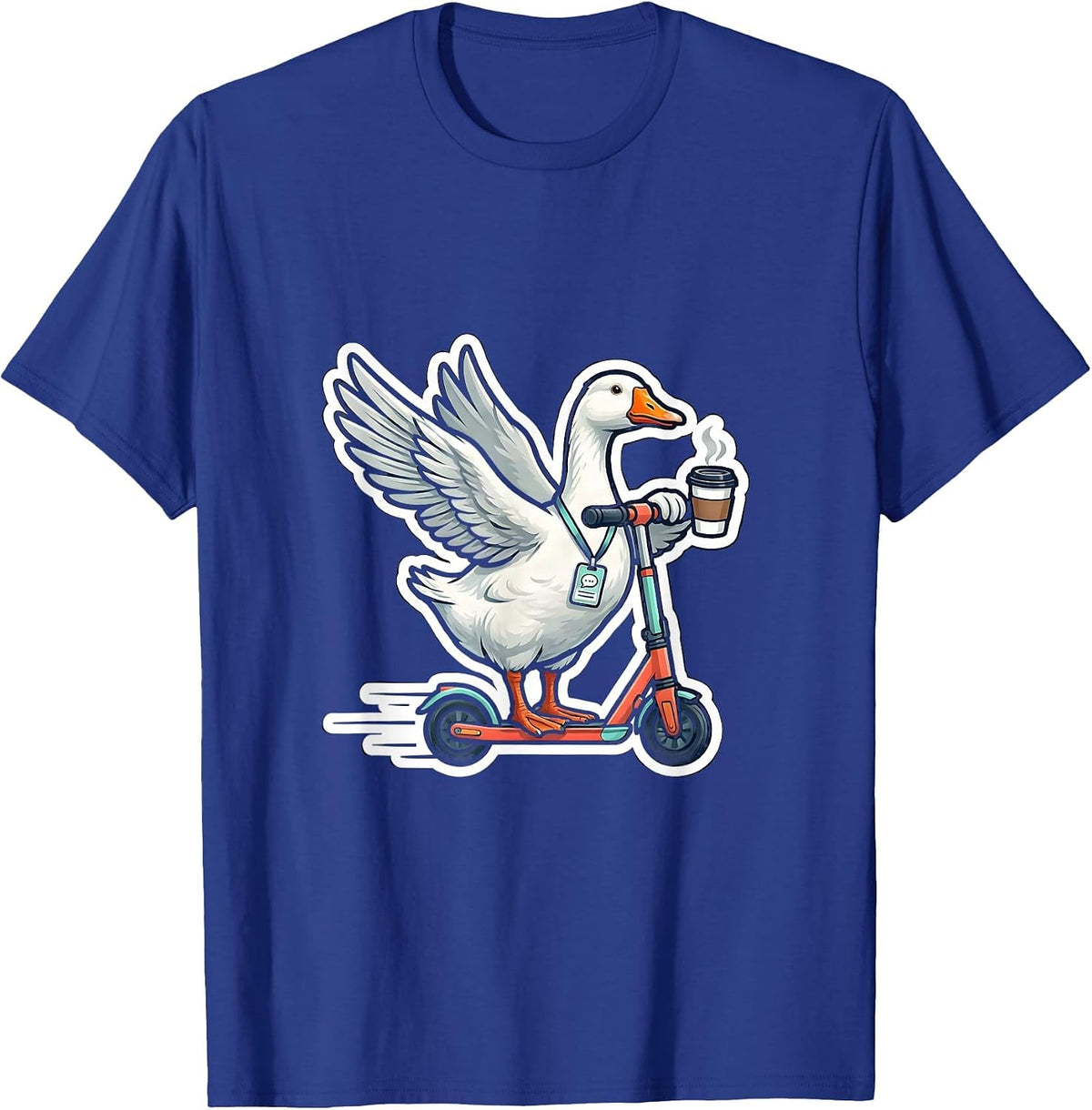 Men's Silly Goose Scooter Funny Mental Health Counselor T-Shirt - Royal Blue