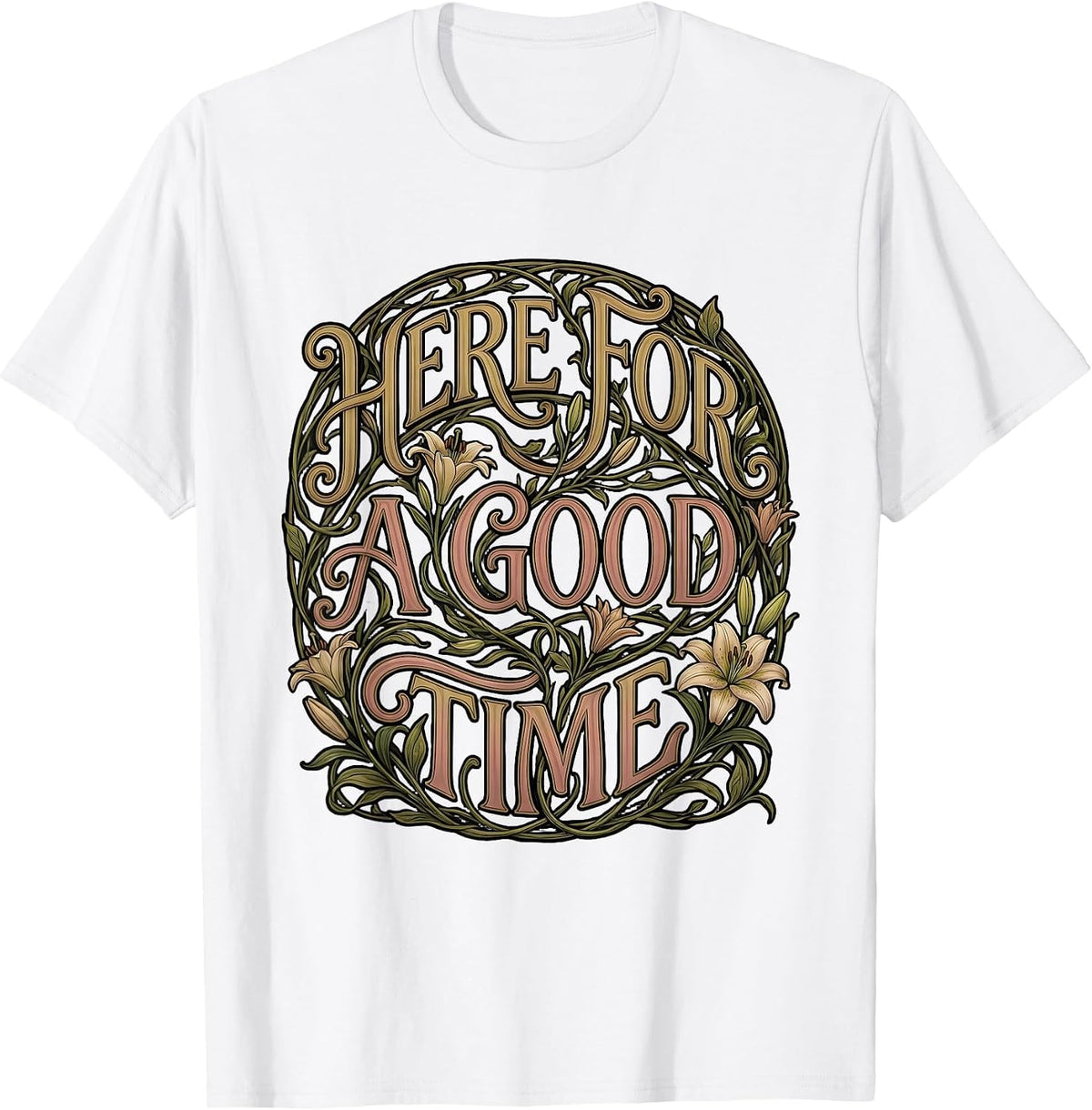 Men's Here For a Good Time Substitute Teacher Design T-Shirt - White