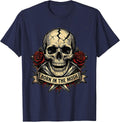 Born in the Mosh Metal Band Graphic Design T-Shirt - Navy Blue