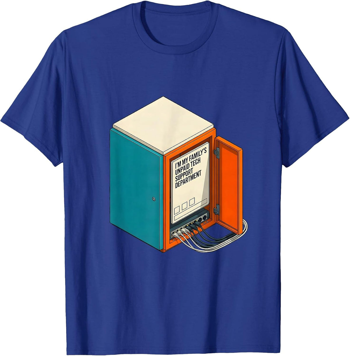 I'm My Family's Unpaid Tech Support Department Funny T-Shirt - Royal Blue