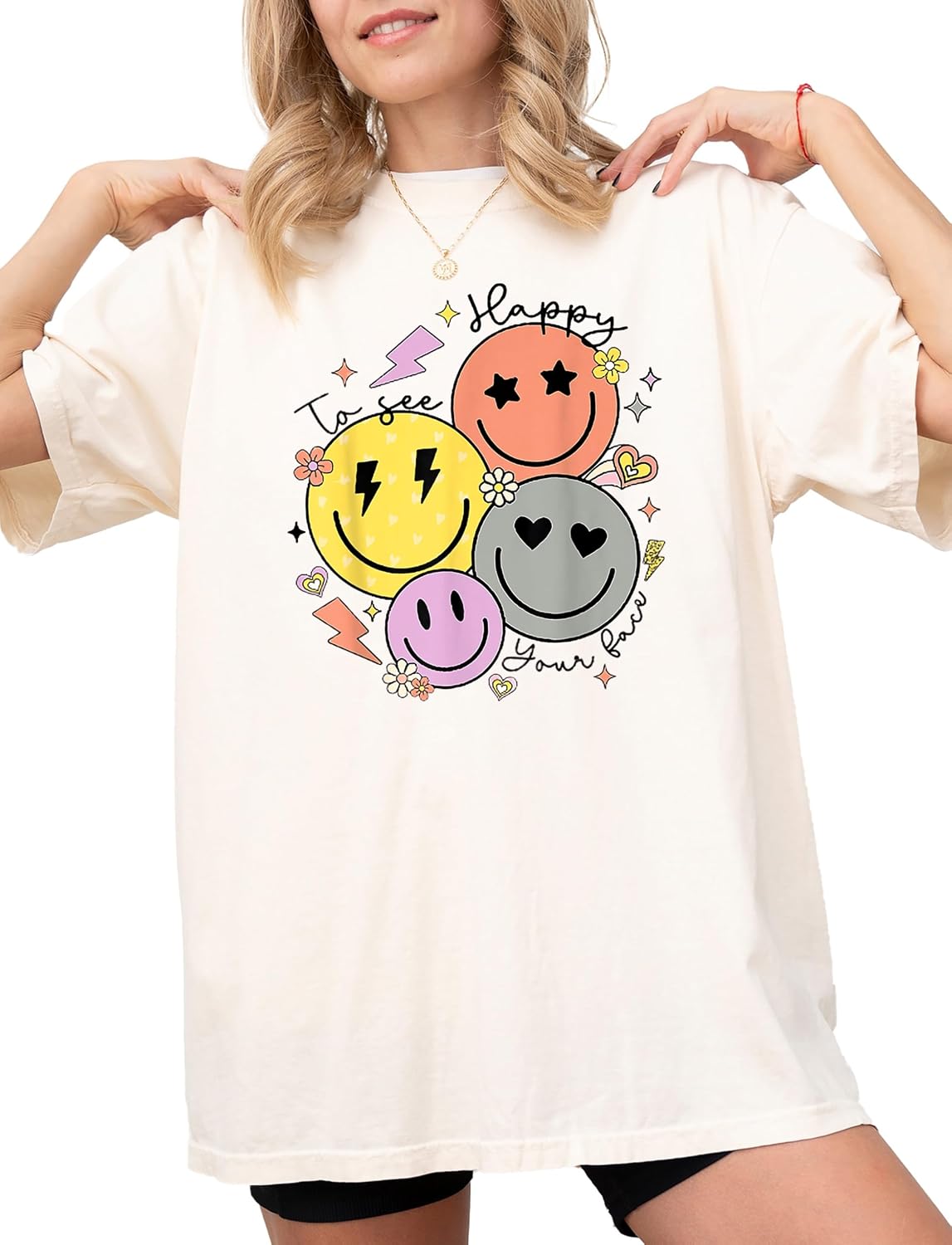 Back to School Shirt Teacher Happy Face Tshirt - Pastelsmileyvibe