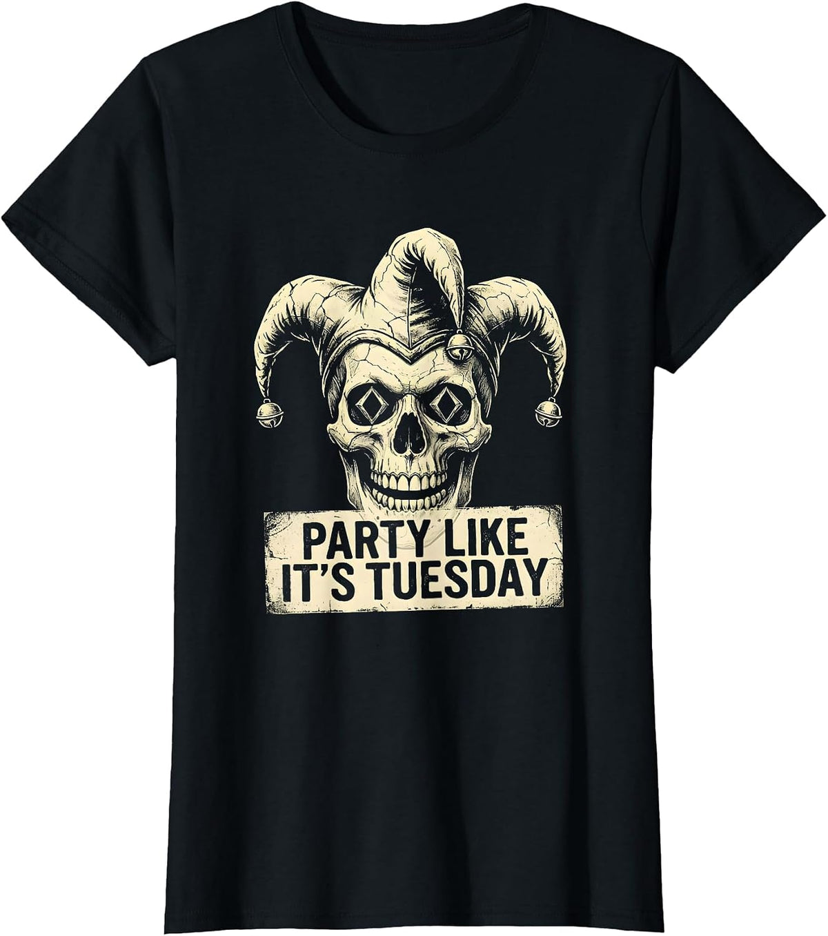 Party Like It's Tuesday Mardi Gras Design T-Shirt - Black