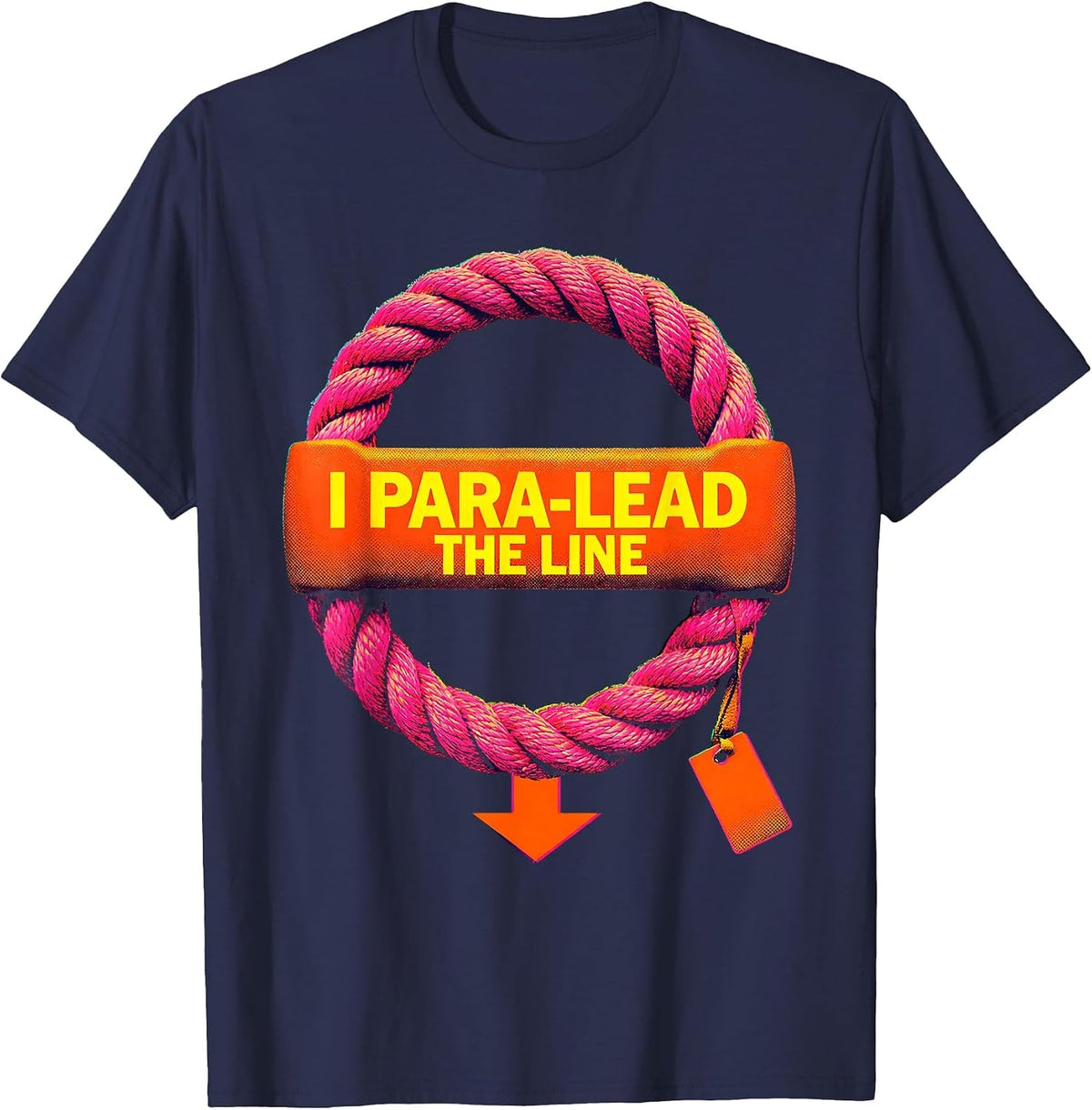 Men's I Para-Lead The Line Funny Paraprofessional Para Life T-Shirt - Navy Blue