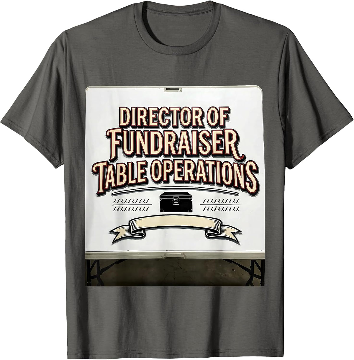 Men's Director Of Fundraiser Table Operations Band Mom T-Shirt - Asphalt Grey