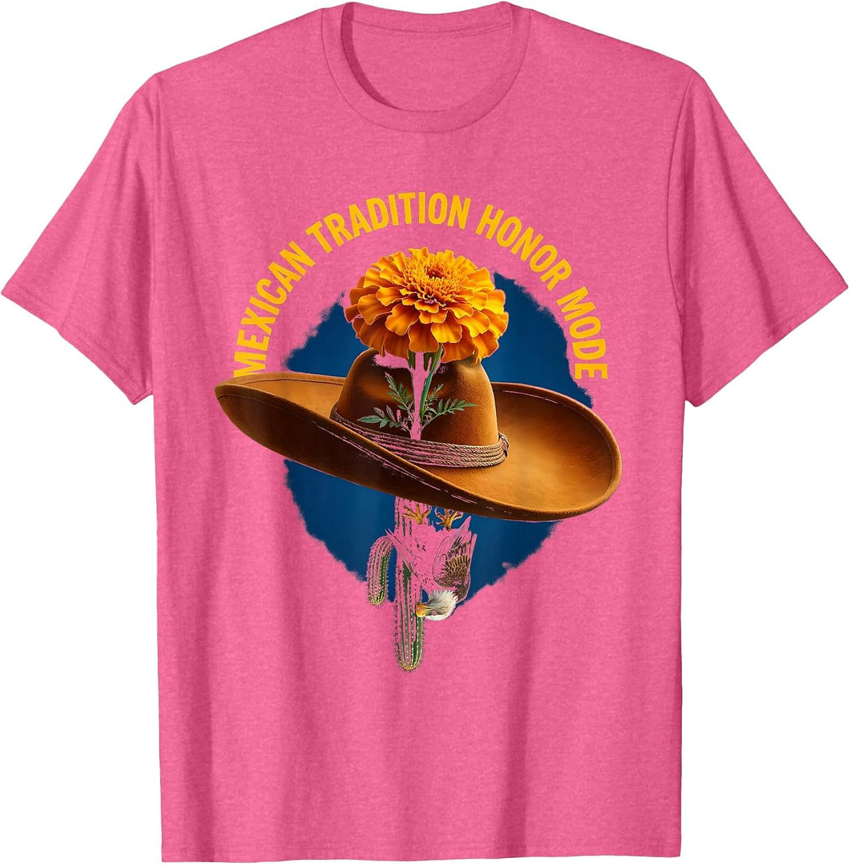 5 de Mayo Mexican Tradition Honor Mode Design T-Shirt - Pink Heather