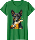 Women's I Start With A Drink Funny Basenji Meme Dog Lover Humor T-Shirt - Kelly Green