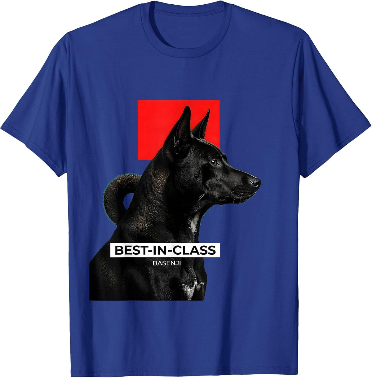 Men's Best-in-Class Basenji Funny Dog Owner Meme Humor T-Shirt - Royal Blue