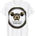 Men's Hip Thrust Division: Hedgehog Weight Funny Gym Workout Meme T-Shirt - White