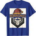 Hornsmas Cross Stitch Sampler Heavy Metal Santa Claus Parody T-Shirt - Royal Blue