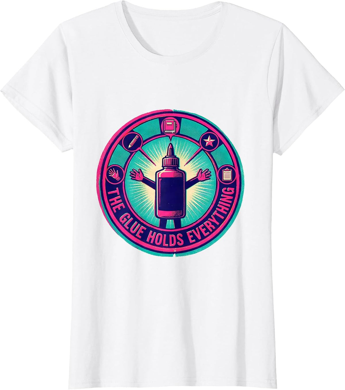 Women's The Glue Holds Everything Paraprofessional Design T-Shirt - White