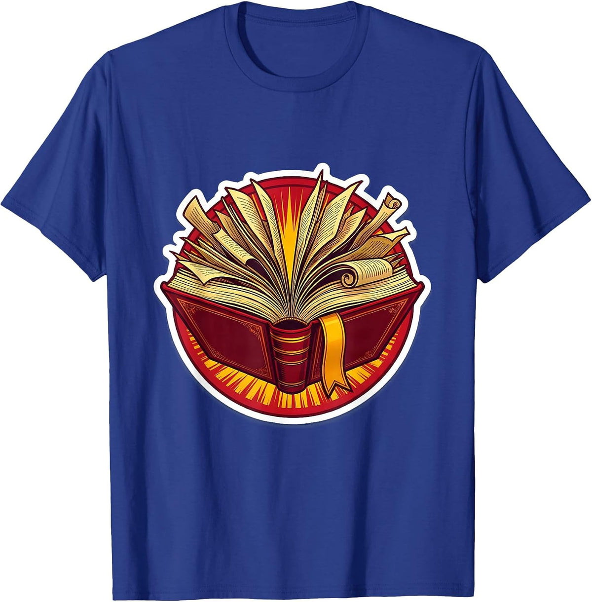 Substitute Teacher Exploding Manual Graphic T-Shirt - Royal Blue