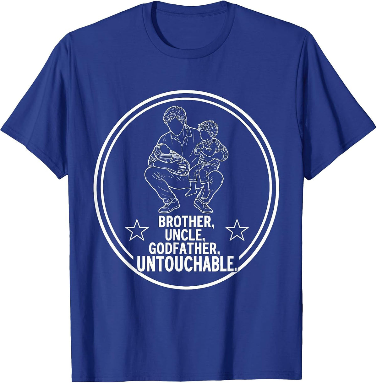 Men's Brother Uncle Godfather Untouchable Cool Uncle T-Shirt - Royal Blue