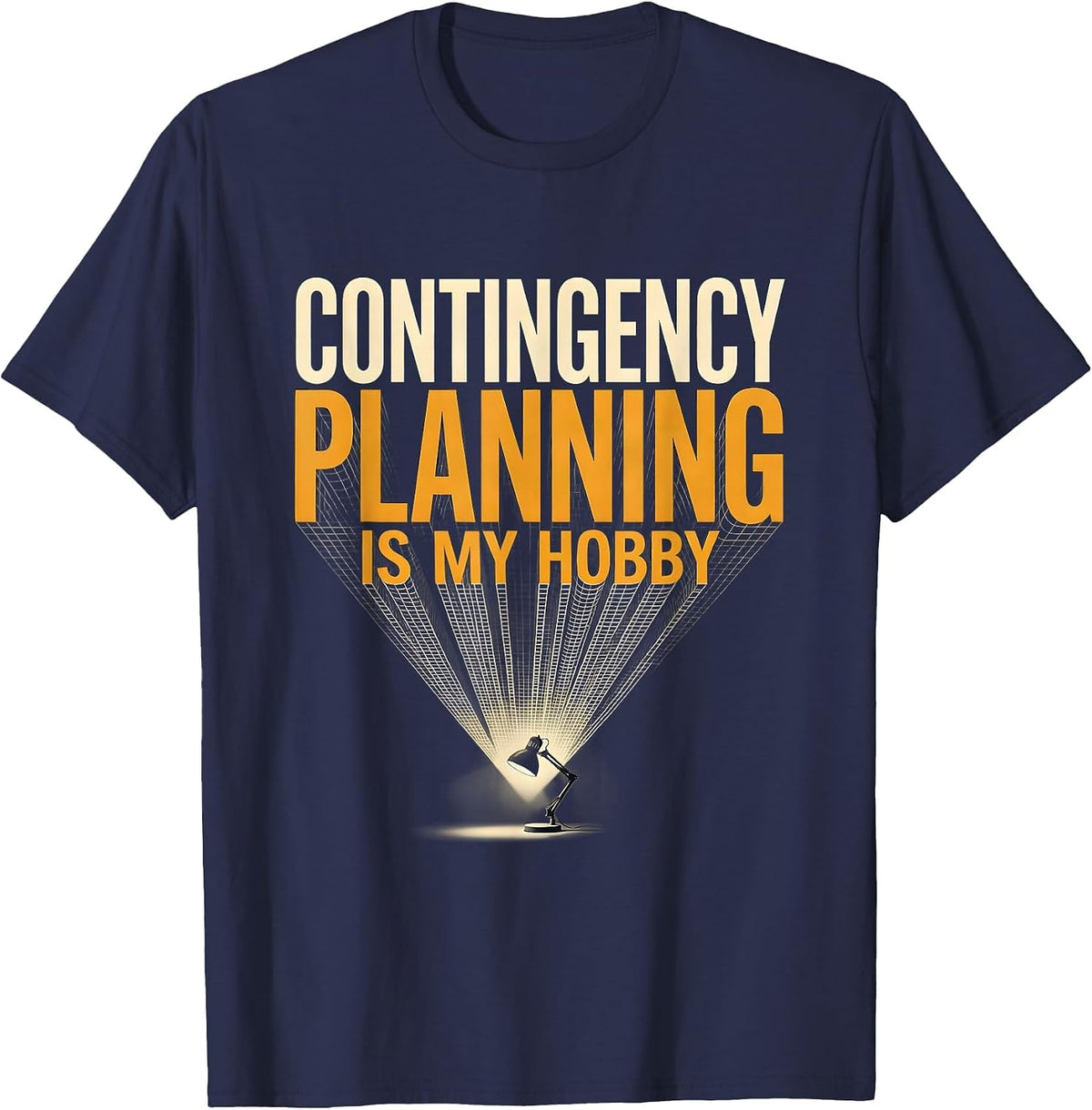 Contingency Planning Is My Hobby Funny English Teacher Humor T-Shirt - Navy Blue