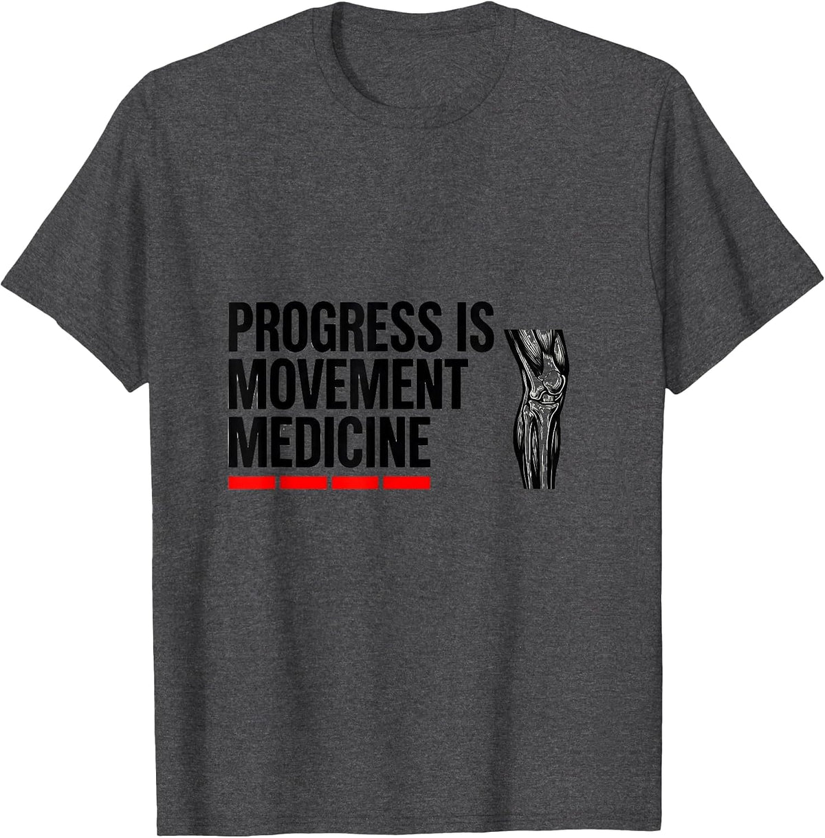 Men's Progress Is Movement Medicine Swiss International Physical T-Shirt - Dark Heather Grey