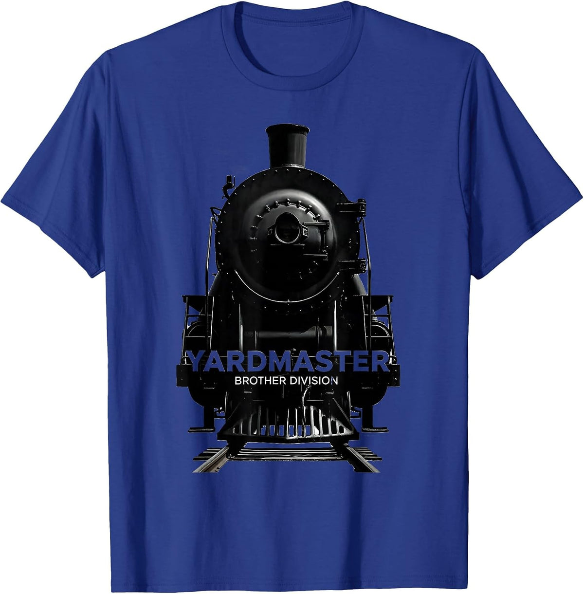 Yardmaster Brother Division Funny Train Enthusiast Model T-Shirt - Royal Blue