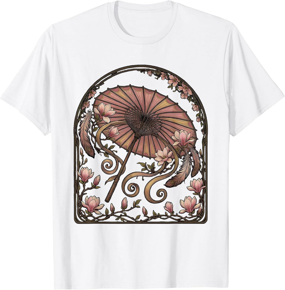 Mardi Gras Second Line Parasol Twirling Design T-Shirt - White