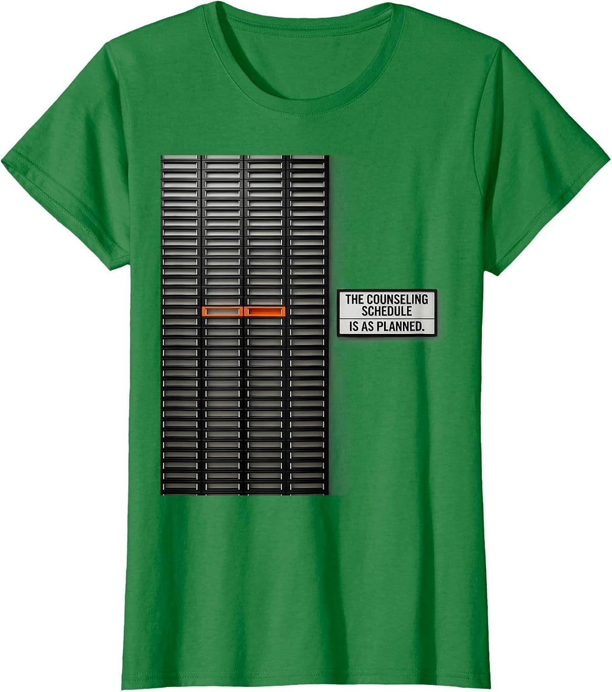 Women's The Counseling Schedule Is As Planned Groovy School T-Shirt - Kelly Green