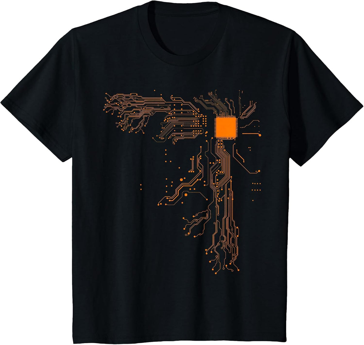 Heart of the Tech Nerd Computer Core Processor T-Shirt T-Shirt - Black
