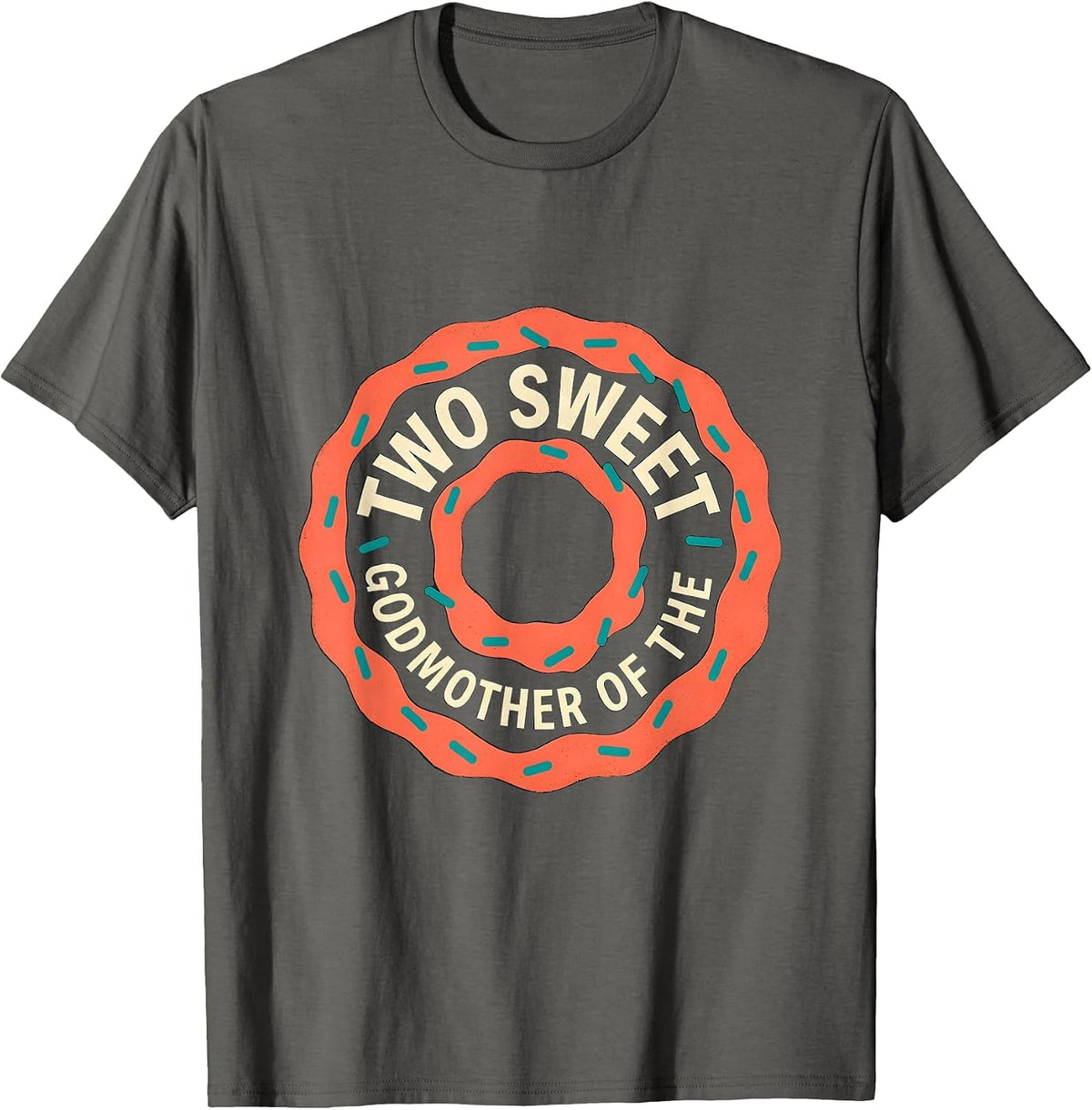 Godmother Of The Two Sweet Midcentury Modern Birthday T-Shirt - Asphalt Grey