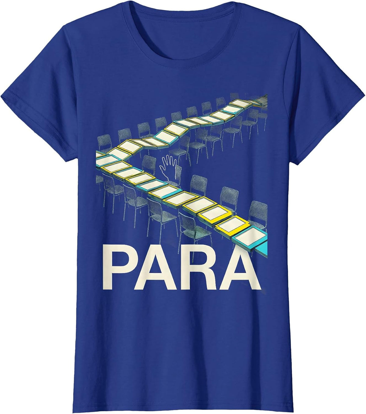 Women's Para Heartfelt Humor School Paraprofessional Paraeducator T-Shirt - Royal Blue