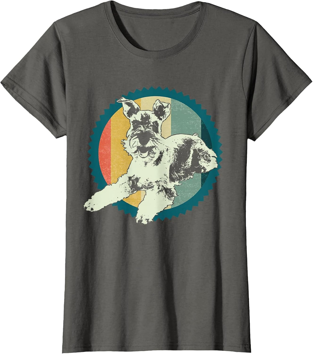 Schnauzer Standard Miniature & Giant-Schnauzer Dog T-Shirt - Asphalt Grey