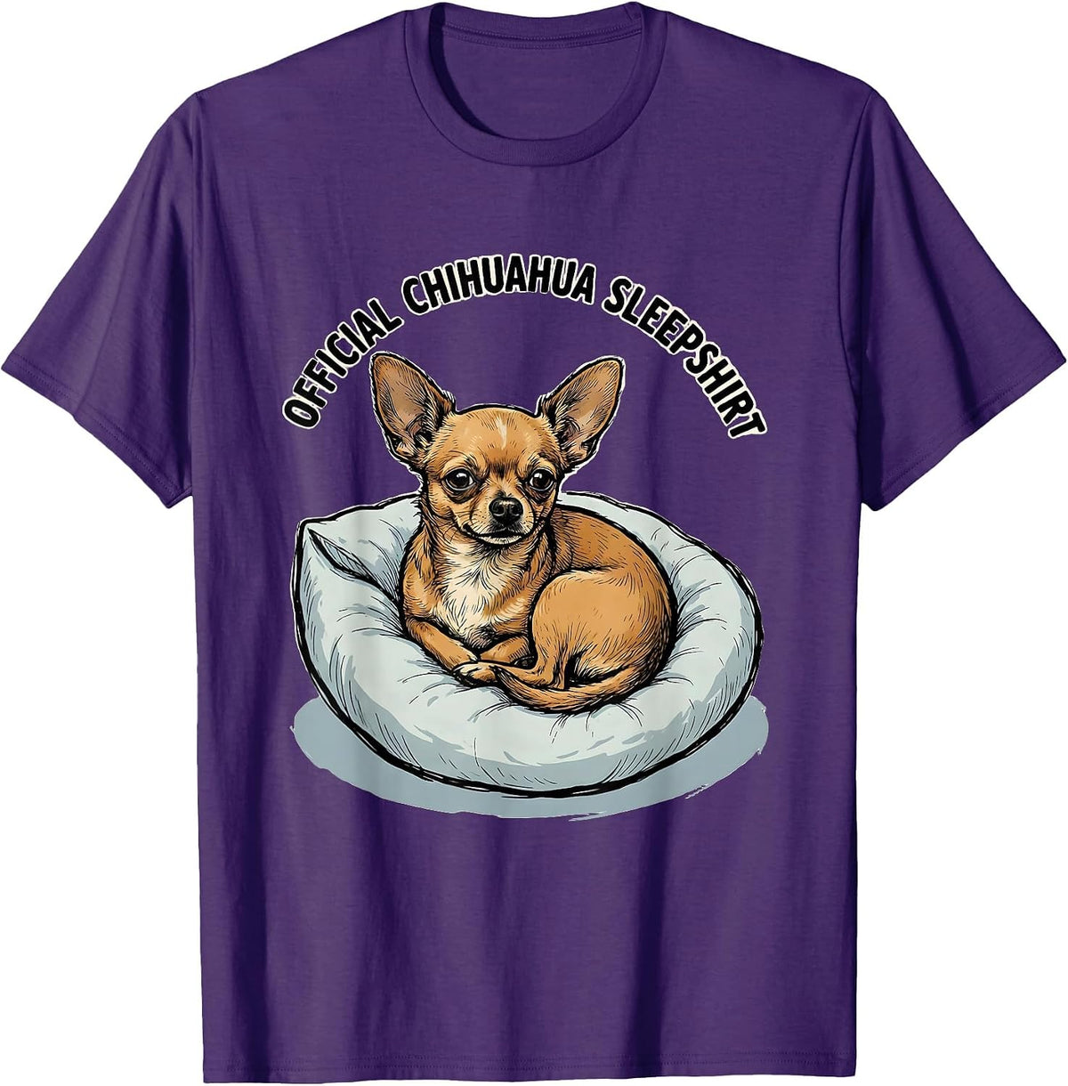 Official Chihuahua Sleepshirt Cute Dog Lover Pajamas T-Shirt - Purple