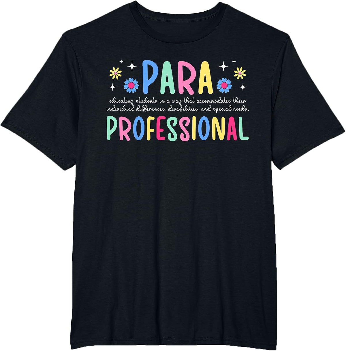 Paraprofessional Definition Parapro para T-Shirt - Black