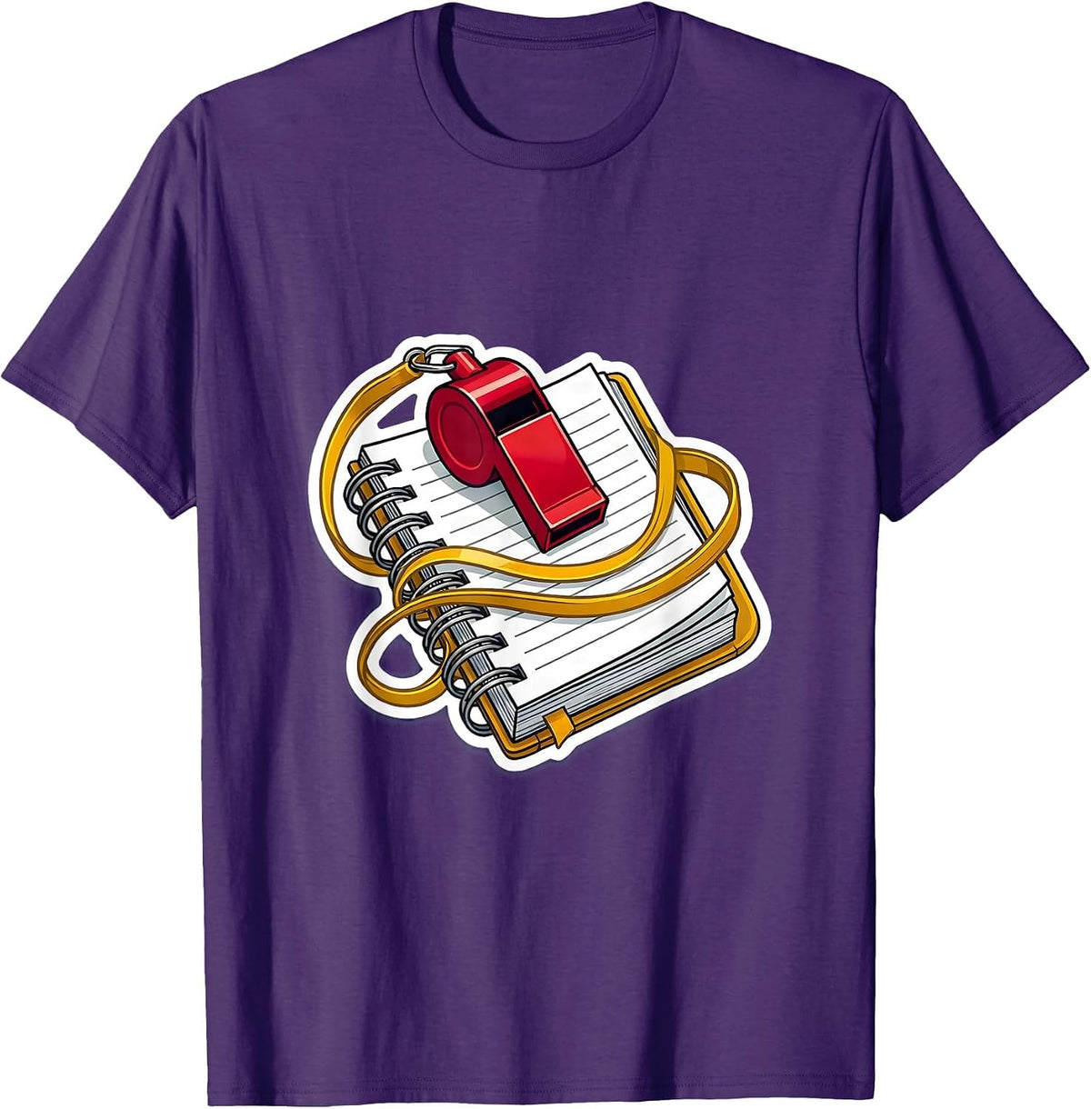 Paraprofessional Whistle Lanyard Notebook Graphic T-Shirt - Purple