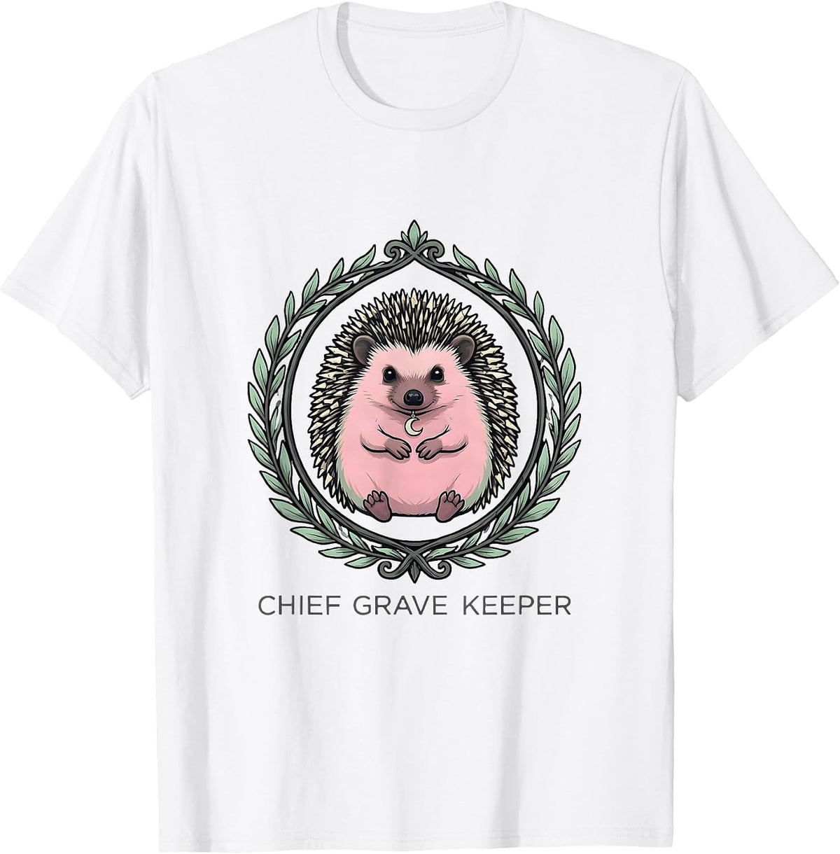 Men's Chief Grave Keeper Pastel Goth Kawaii Alt Fashion T-Shirt - White