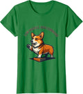 Women's Low Profile, High Command Funny Corgi Dog Lover Retro T-Shirt - Kelly Green