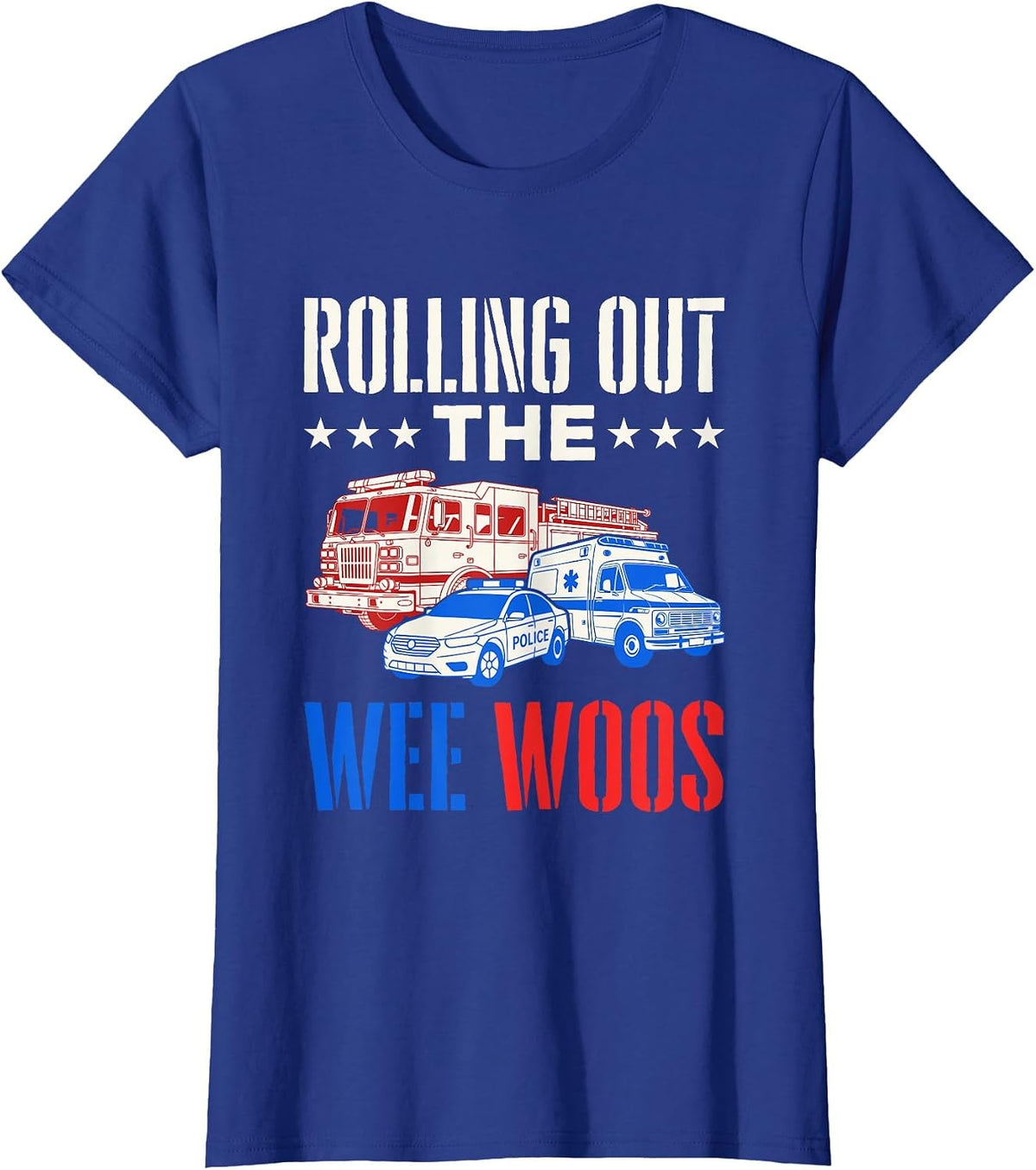 Rolling Out the Wee Woos 911 Dispatcher T-Shirt - Royal Blue