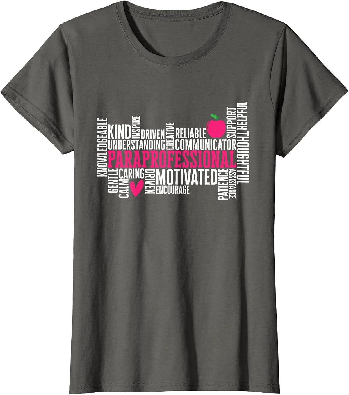 Paraprofessional Teacher Assistant T-Shirt - Asphalt Grey
