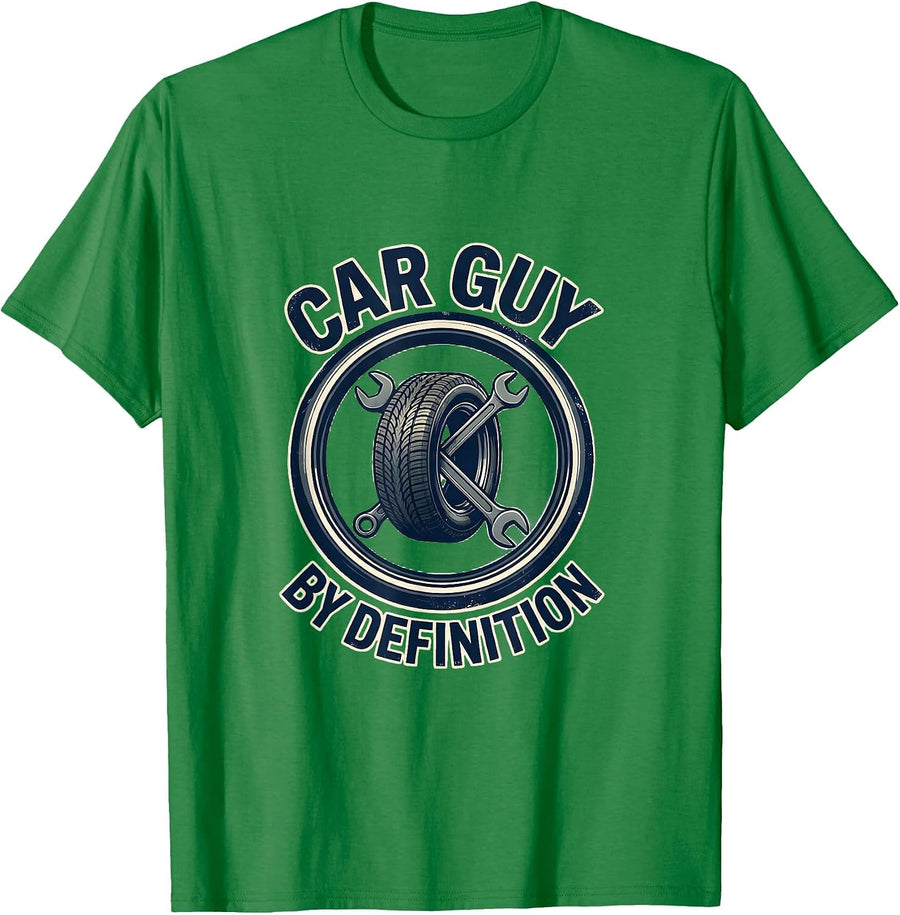 Men's Car Guy By Definition Funny Car Enthusiast Mechanic Gift T-Shirt - Kelly Green
