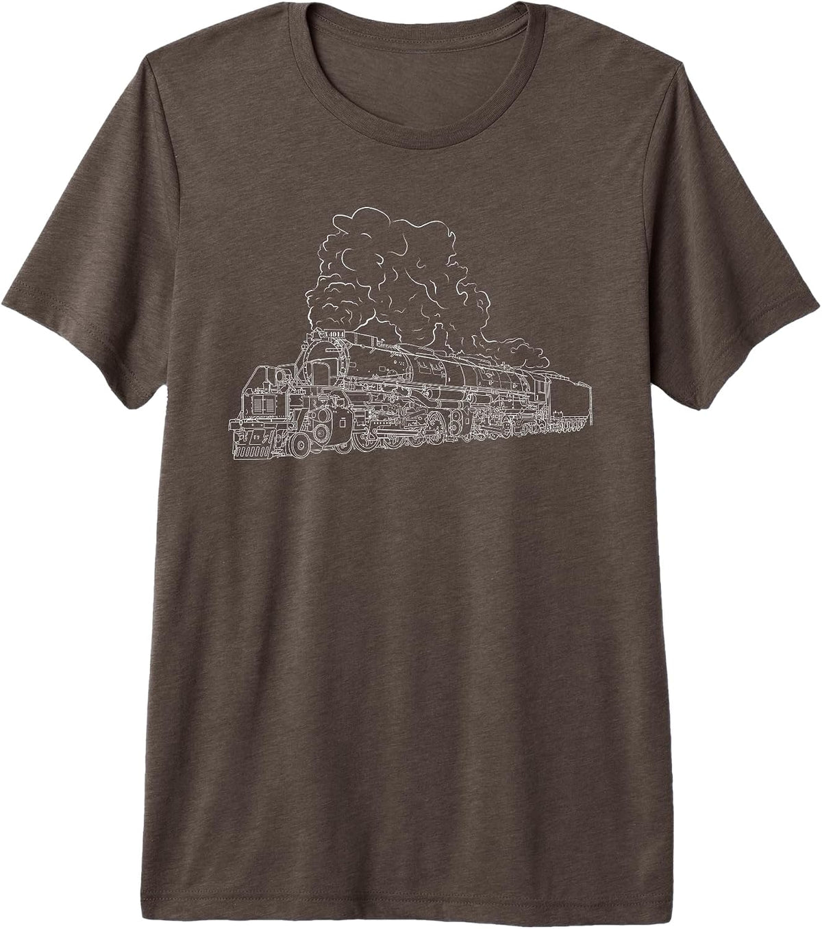 Big Boy X 4014 Steam Locomotive Utah Vintage Premium Tri-Blend T-Shirt - Brown