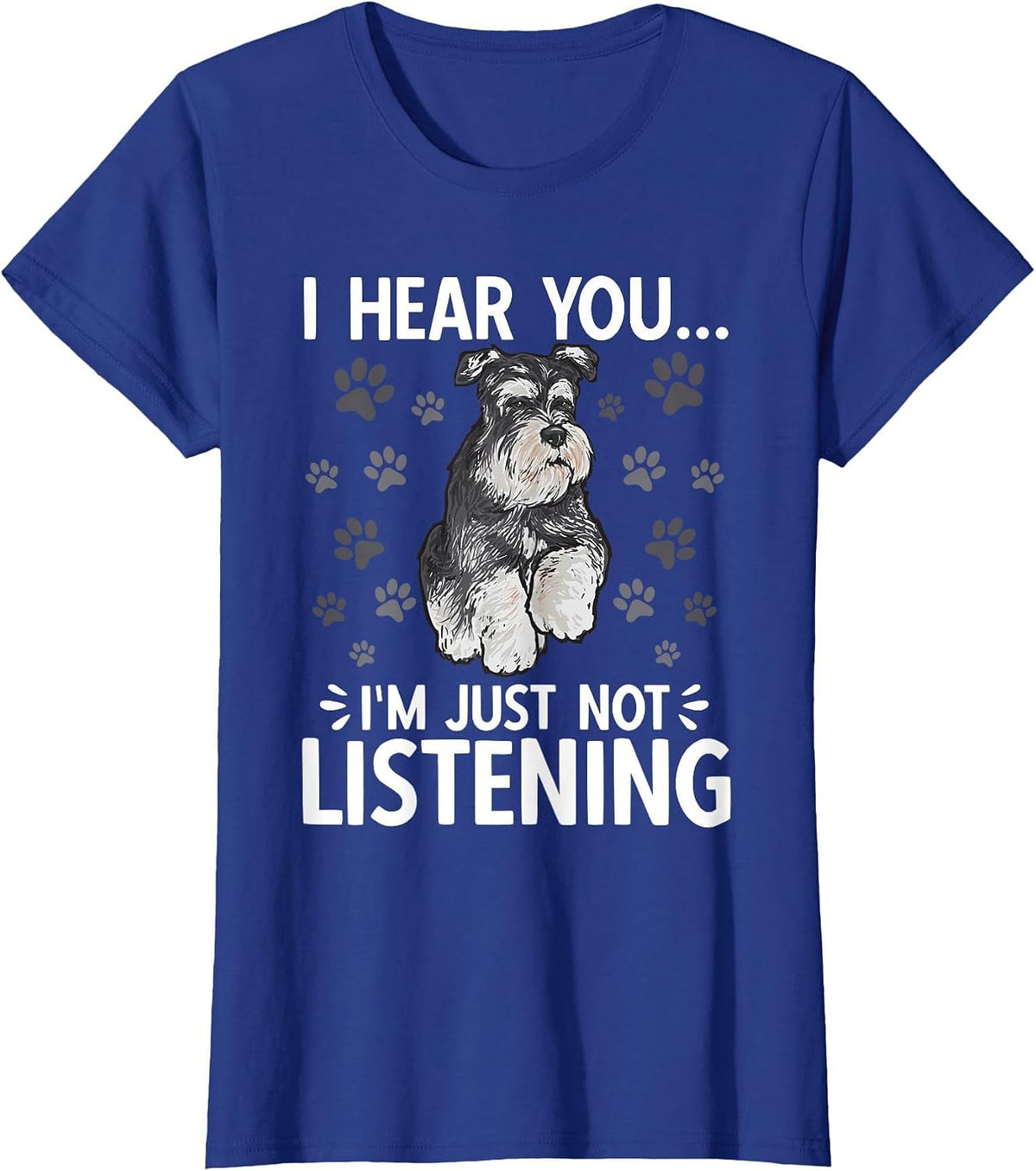Miniature Schnauzer Dog Mini Schnauzer T-Shirt - Royal Blue