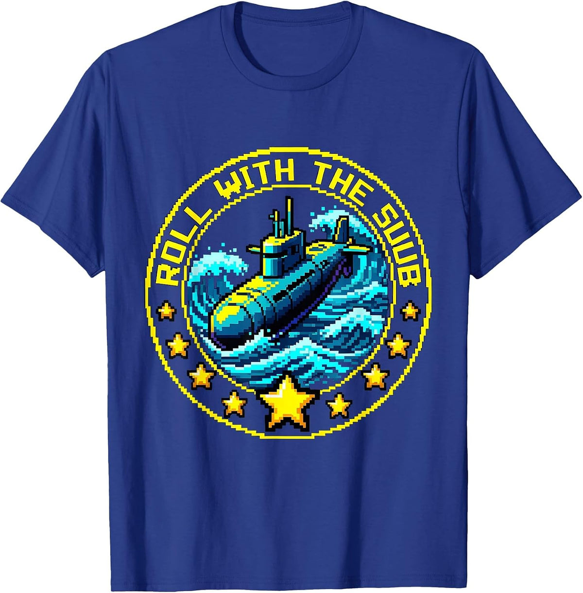 Roll with the Sub Substitute Teacher Design T-Shirt - Royal Blue
