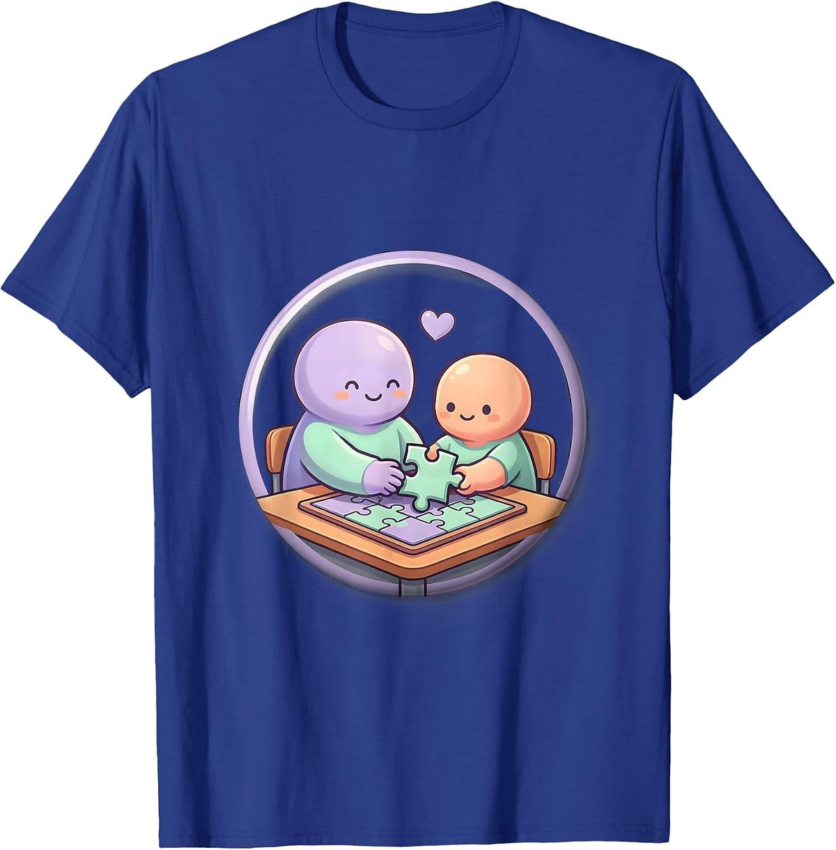 Sealed Classroom Badge Cute Paraprofessional Teacher T-Shirt - Royal Blue