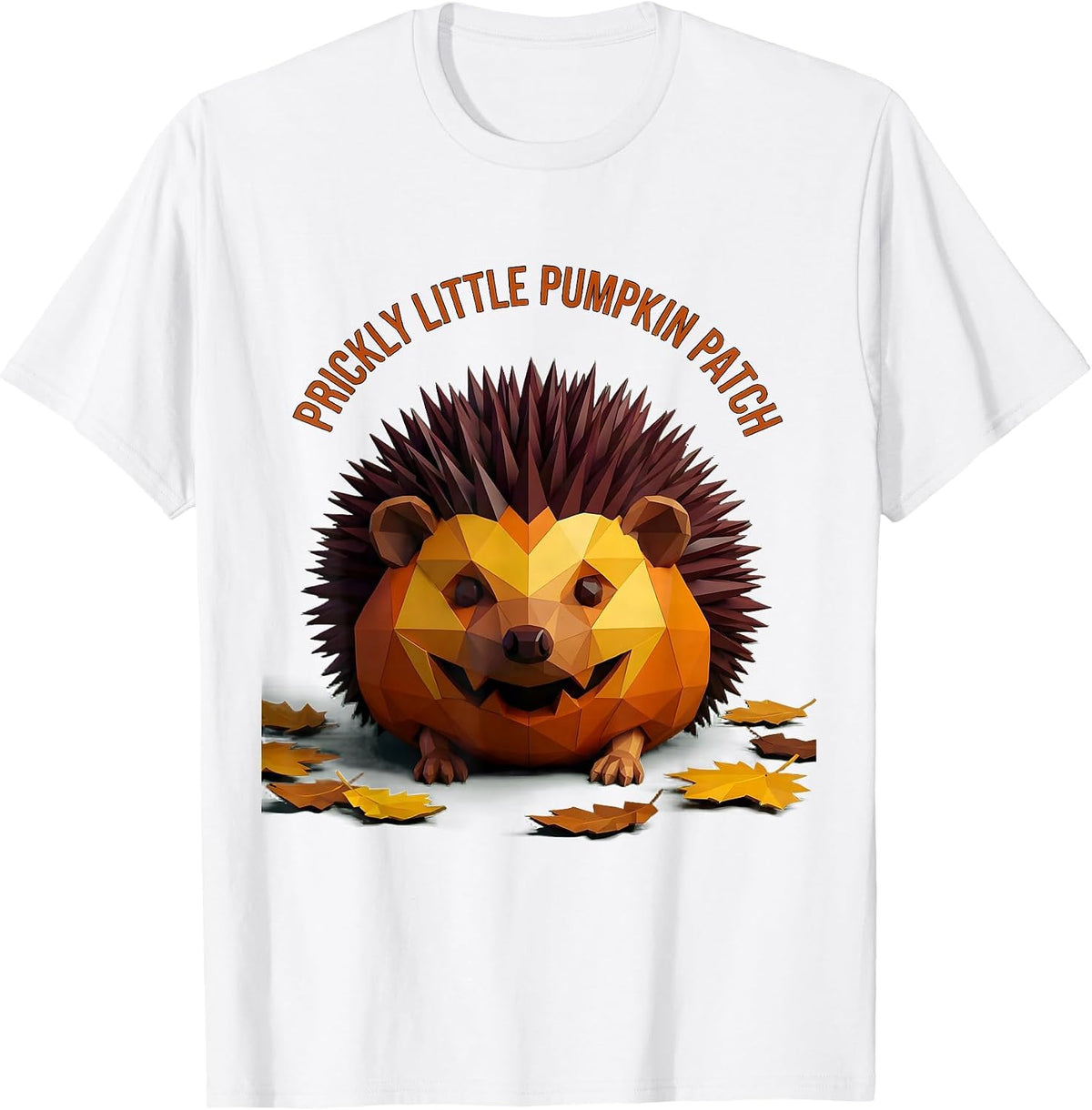 Men's Prickly Little Pumpkin Patch Halloween Hedgehog T-Shirt - White