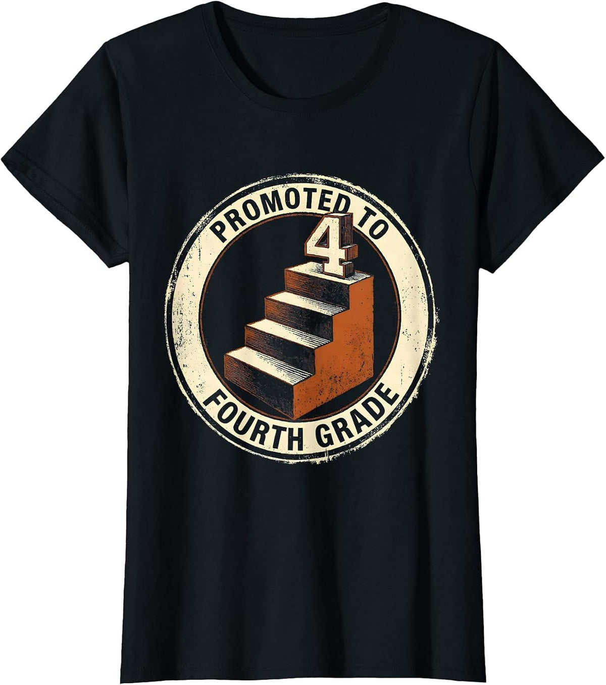 Promoted To Fourth Grade Funny Fourth Grade Back To School T-Shirt - Black